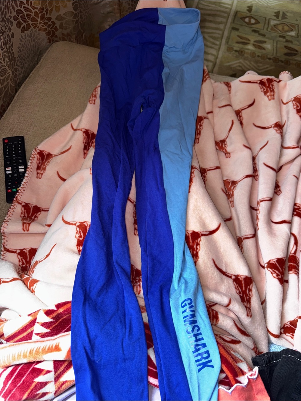 Gymshark Two-Tone Blue Ombre Leggings